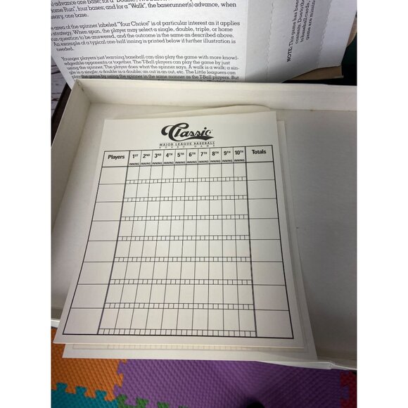 Classic Major League Baseball Board Game 1989 2nd Edition‎ - Picture 5 of 7